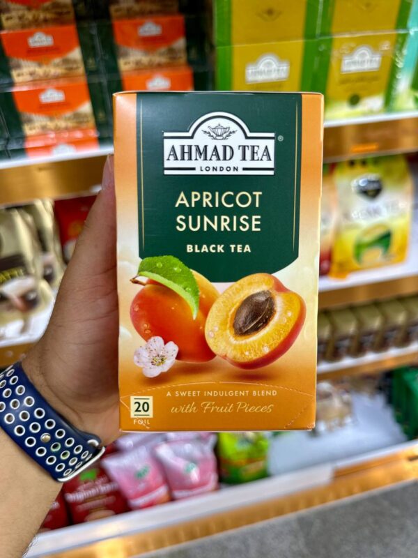 چای احمد Ahmad tea با طعم زرد آلو apricot sunrise پک ۲۰تایی