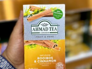 چای احمد Ahmad Tea با طعم رویبوس و دارچین infusion rooibos & cinnamon پک 20 تایی