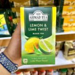 چای احمد Ahmad Tea با طعم لیمو و لیمو تویست Lemon & Lime Twist پک 20 تایی
