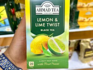چای احمد Ahmad Tea با طعم لیمو و لیمو تویست Lemon & Lime Twist پک 20 تایی