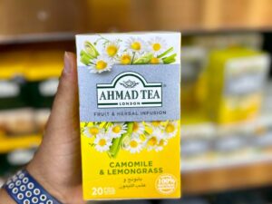 چای احمد Ahmad Tea با طعم بابونه و لیموگرس infusion camomile & lemongrass پک 20 تایی