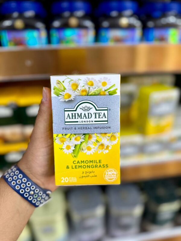 چای احمد Ahmad Tea با طعم بابونه و لیموگرس infusion camomile & lemongrass پک 20 تایی