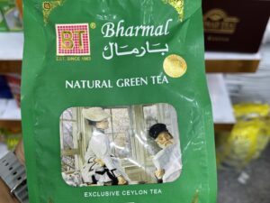 چای بارمال bharmal مدل چای سبز طبیعی natural green tea وزن 250 گرم