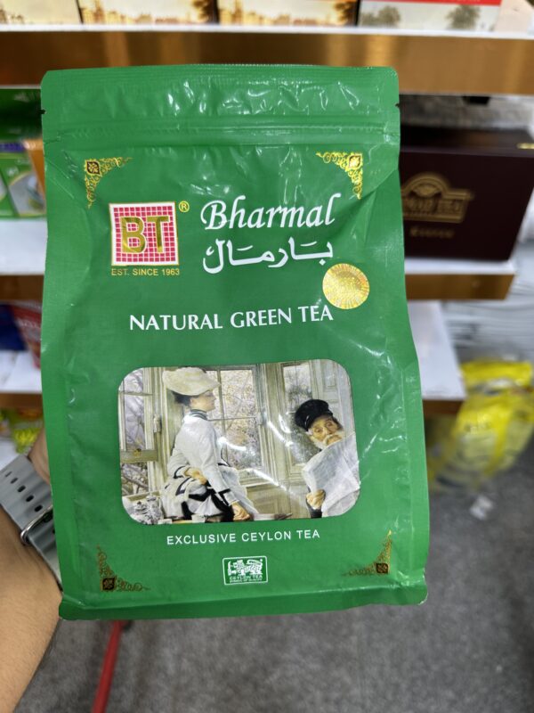 چای بارمال bharmal مدل چای سبز طبیعی natural green tea وزن 250 گرم