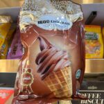 بیسکویت قیفی براوو چاکلت BRAVO CHOCOLATE مدل شکلاتی Chocolate وزن 300 گرم