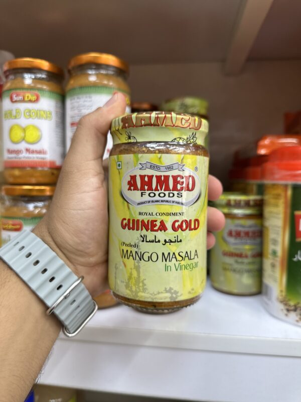 ترشی احمد Ahmed مدل انبه ماسالا Mango Masala وزن 310 گرم